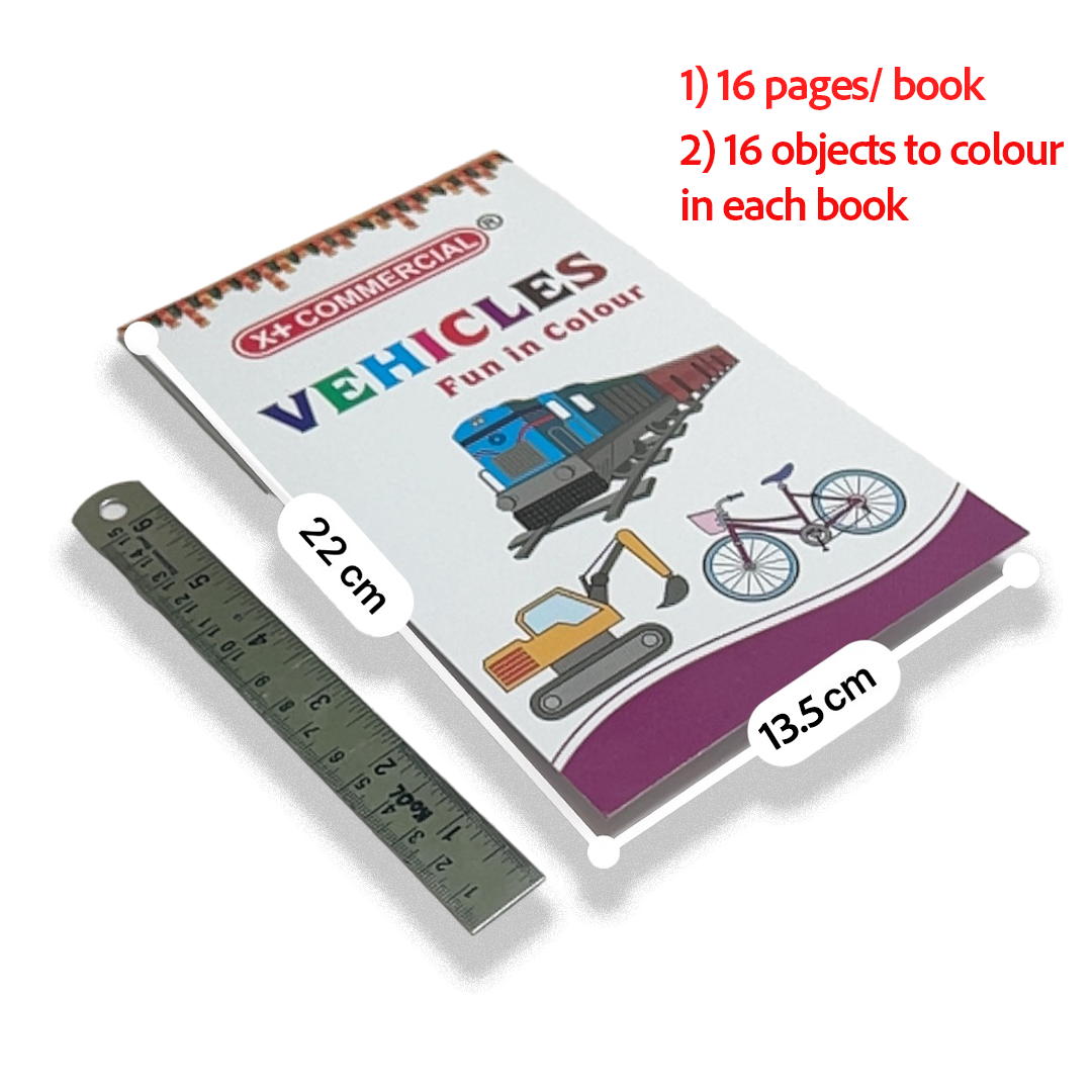 Fun in Colours- Colouring books: Set of 8 books