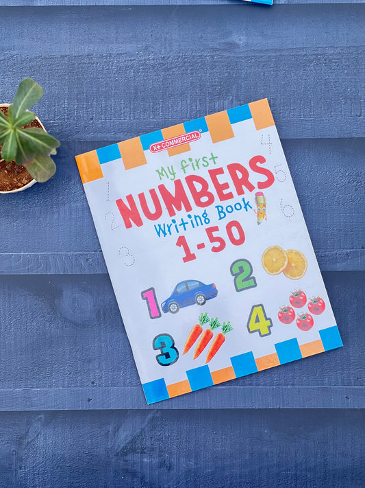NUMBERS 1-50 Writing practice WORKBOOK.