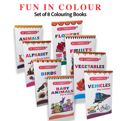 Fun in Colours- Colouring books: Set of 8 books